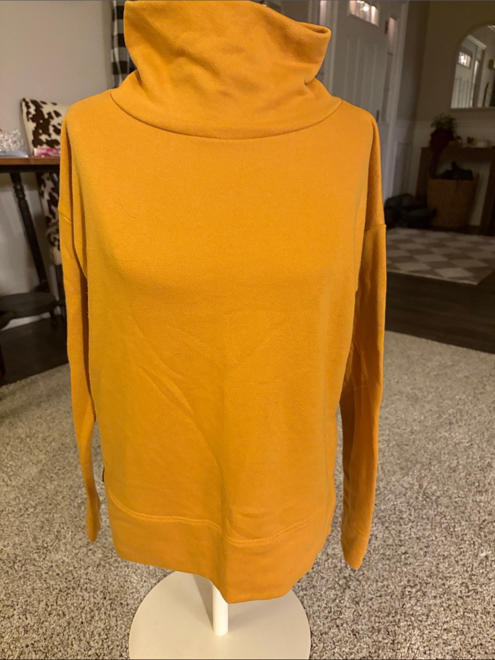 LOFT Women's Turtleneck Sweater in Golden Mustard